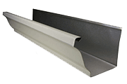 seamless gutter white