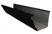 seamless gutter black