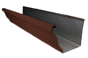 seamless gutter red